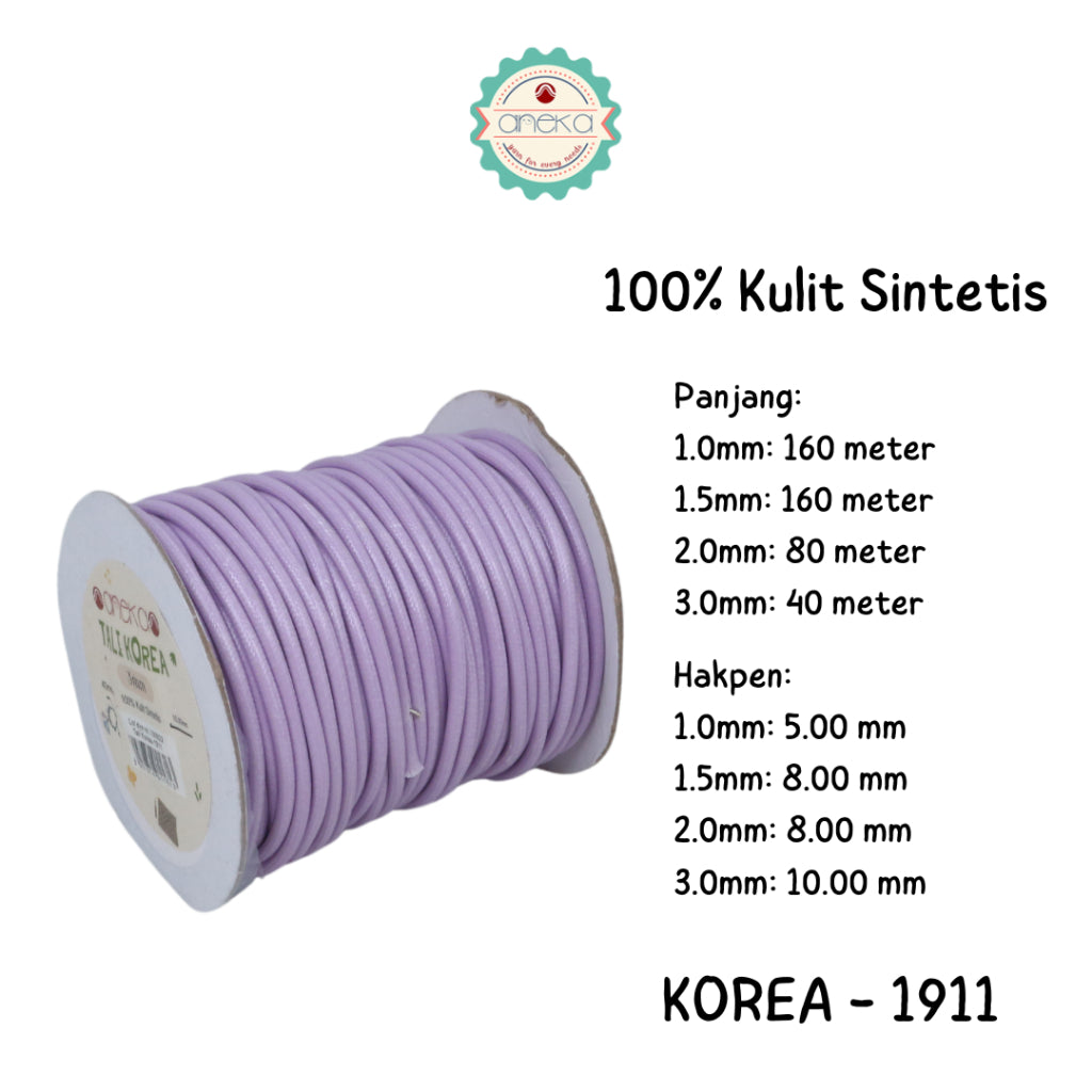 KATALOG - Tali Kulit Gelang Korea Warna / Wax Cord Part 2