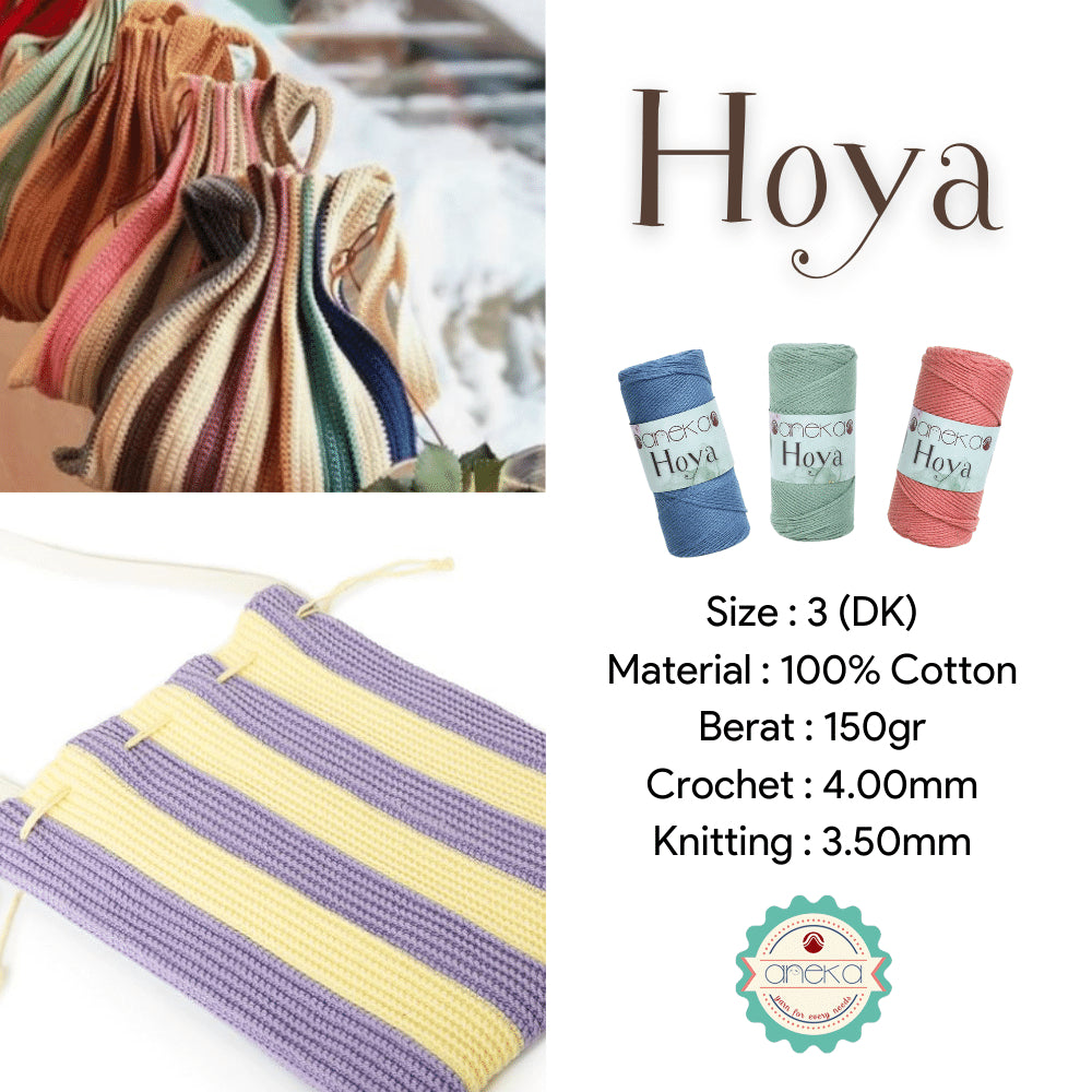 KATALOG - Benang Rajut Hoya / Cotton Rope Macrame Cord Crochet Yarn