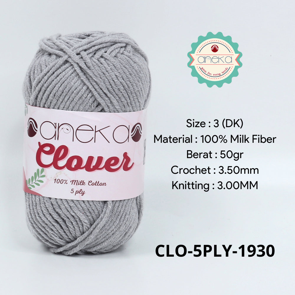 KATALOG - Benang Rajut Clover Katun Susu 5 PLY / 100% Milk Fiber Crochet Knitting Yarn Part 1