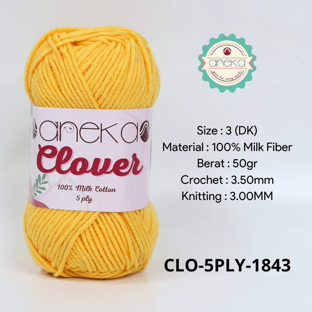 KATALOG - Benang Rajut Clover Katun Susu 5 PLY / 100% Milk Fiber Crochet Knitting Yarn Part 1