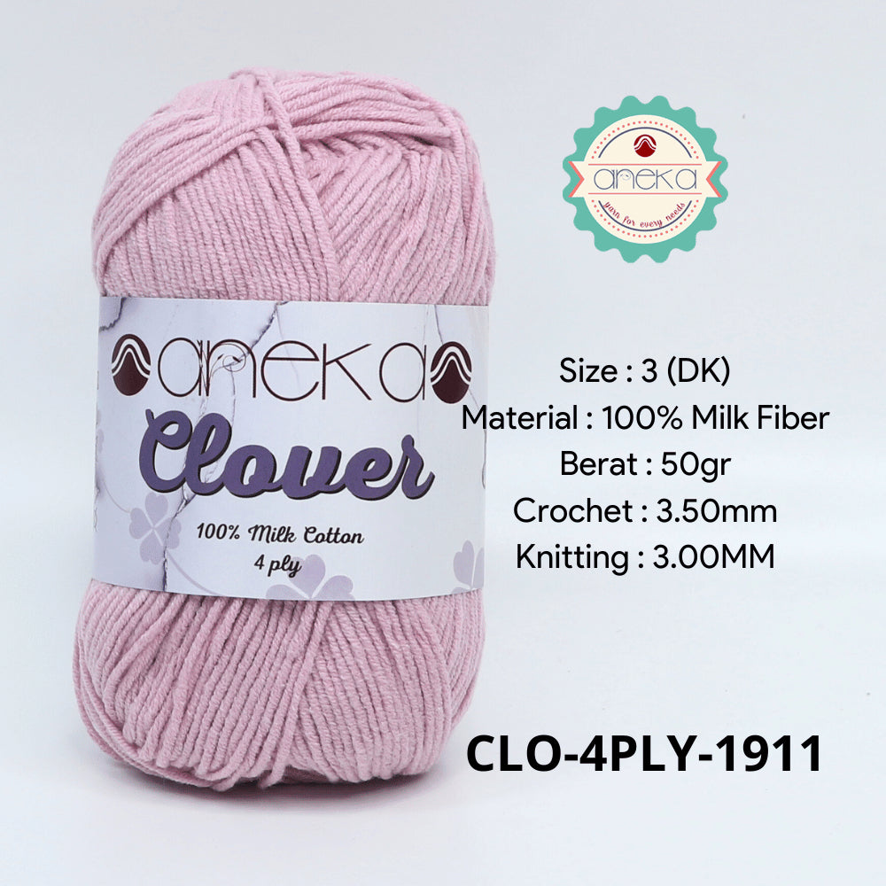KATALOG - Benang Rajut Clover Katun Susu 4 PLY / 100% Milk Fiber Premium Crochet Knitting Yarn