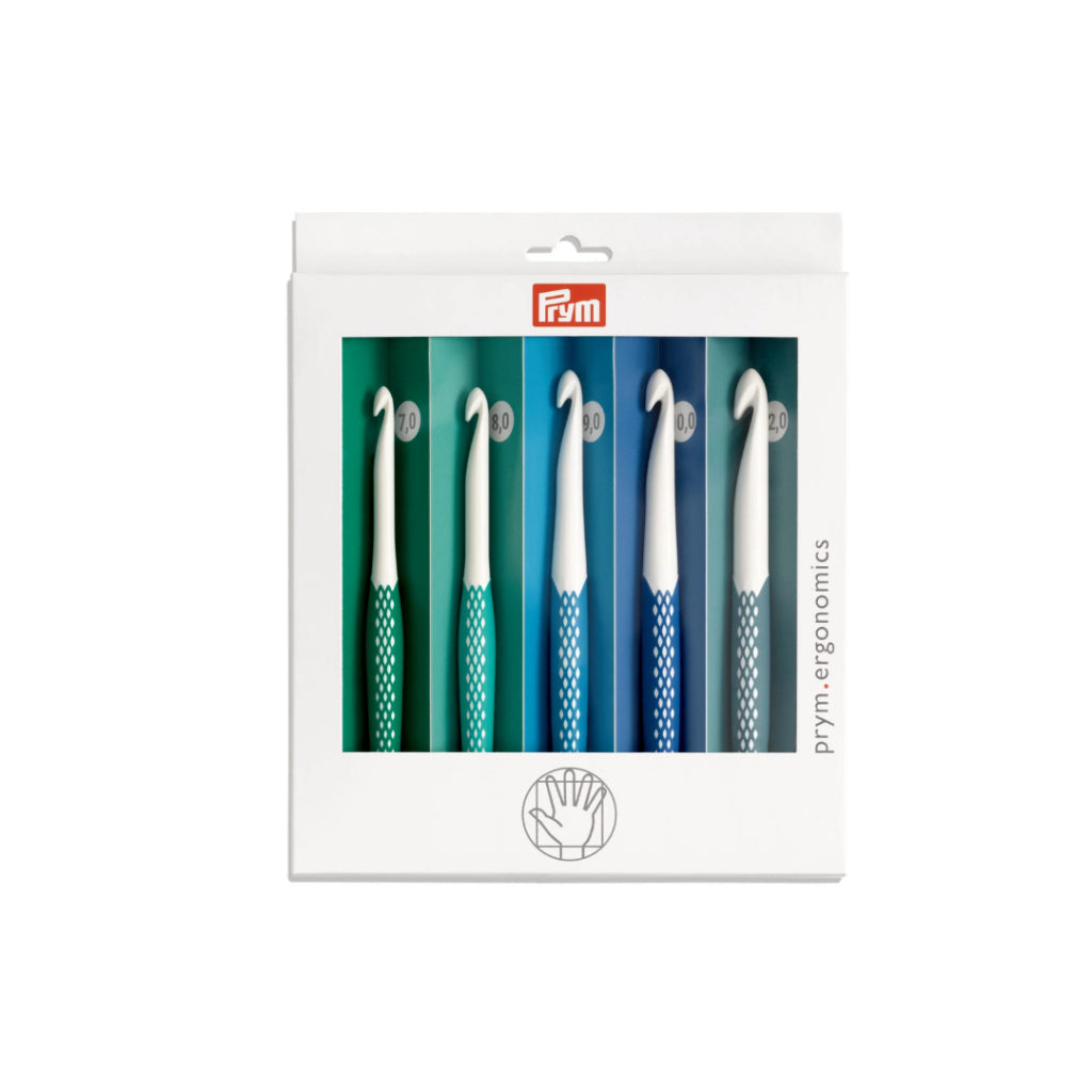 Prym - Hakpen ( Alat / Jarum Rajut ) - Crochet Hook For Wool Set Ergonomics