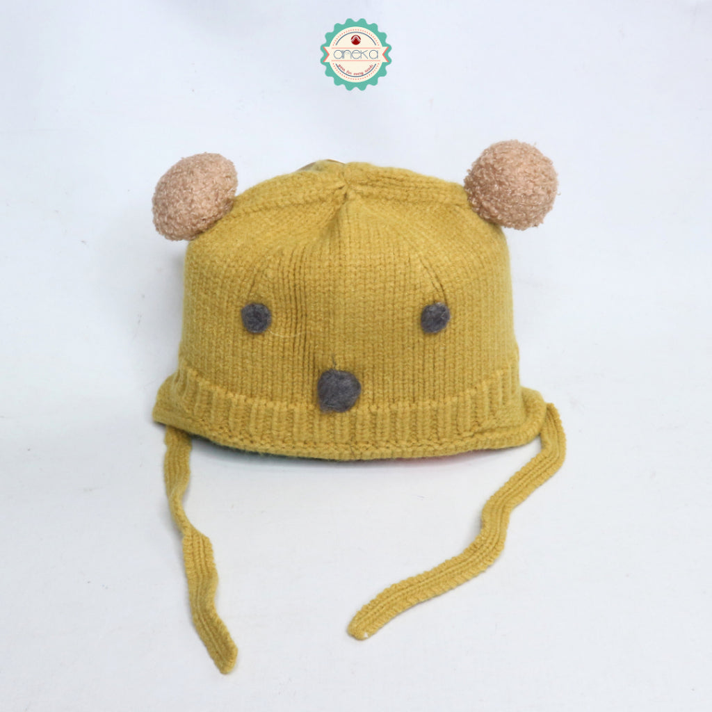 ANEKA - Topi Kupluk Rajut / Kupluk Rajut Anak Beruang / Bear Knit Hat Musim Dingin