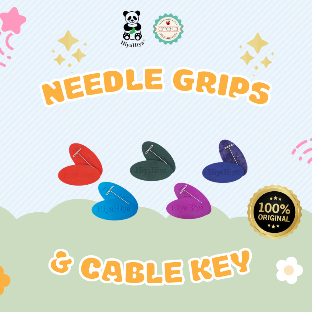 HIYAHIYA - Alat Rajut Knitting Needles Grips & Cable Key