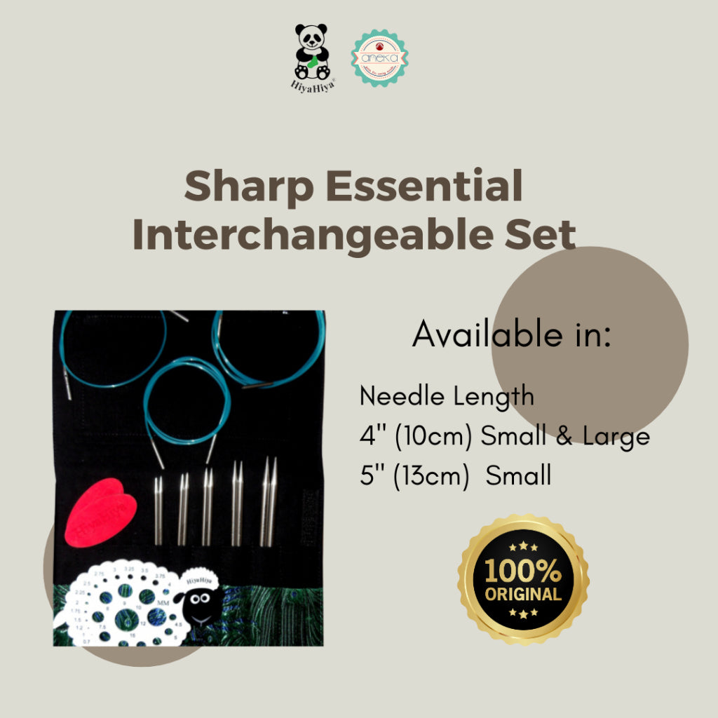 HIYAHIYA - Alat Rajut Knitting Sharp Essential Interchangeable Set