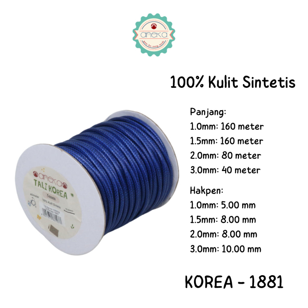 KATALOG - Tali Kulit Gelang Korea Warna / Wax Cord Part 2