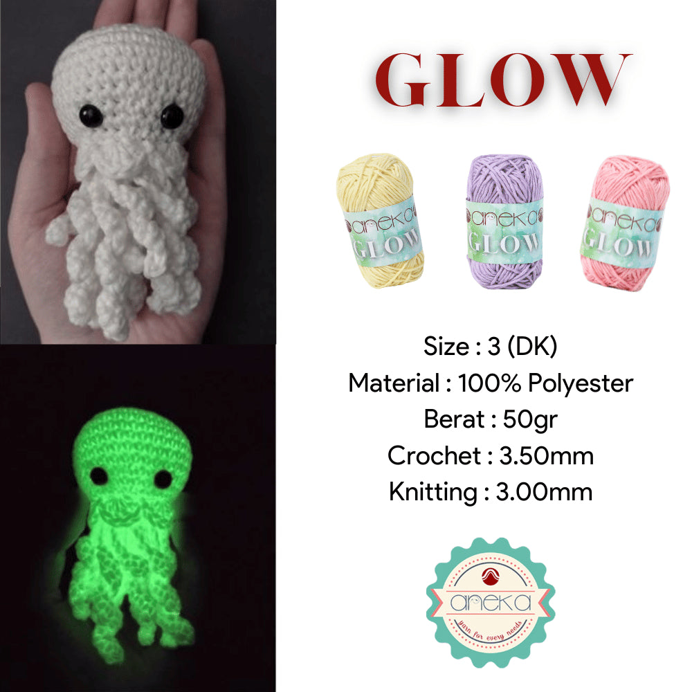 KATALOG - Benang Rajut Glow / Polyester Yarn / Glow In The Dark