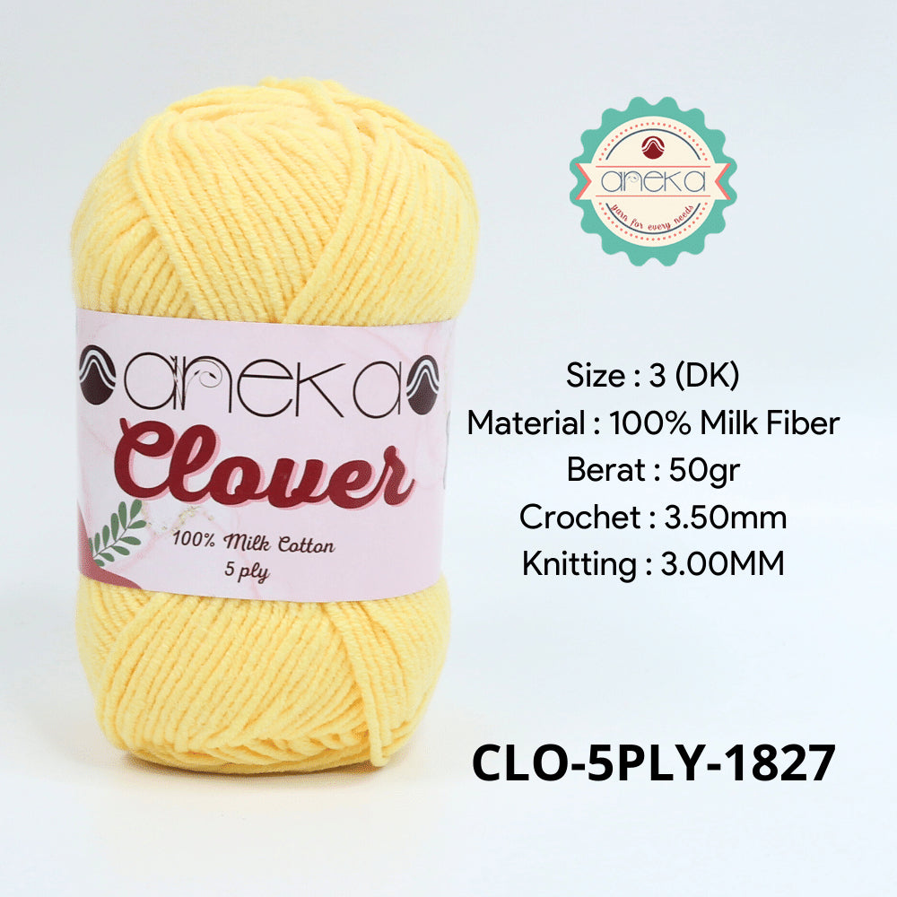 KATALOG - Benang Rajut Clover Katun Susu 5 PLY / 100% Milk Fiber Crochet Knitting Yarn Part 1