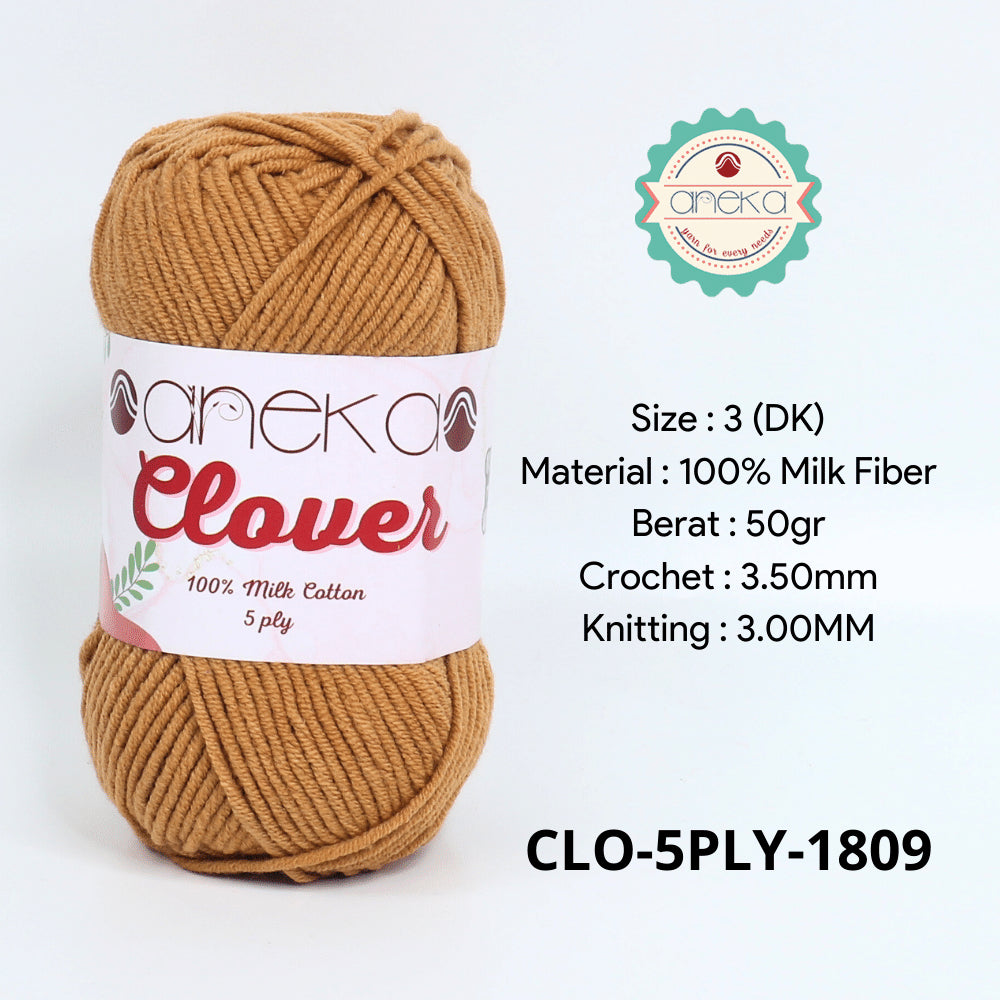 KATALOG - Benang Rajut Clover Katun Susu 5 PLY / 100% Milk Fiber Crochet Knitting Yarn Part 1