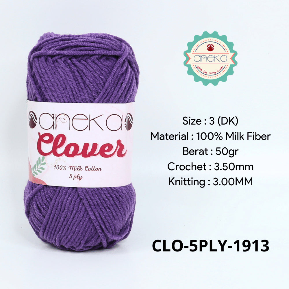 KATALOG - Benang Rajut Clover Katun Susu 5 PLY / 100% Milk Fiber Crochet Knitting Yarn Part 2