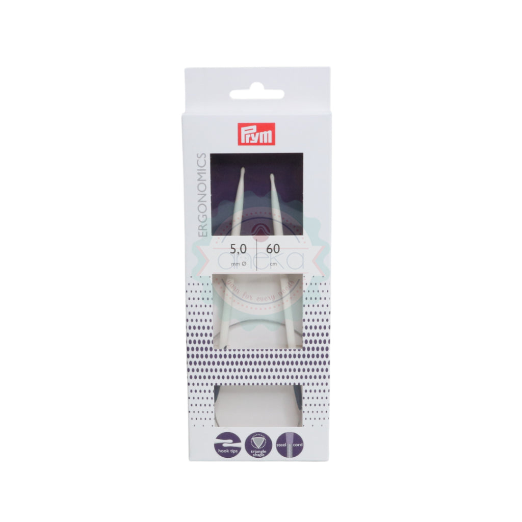 PRYM - Circular Knitting Needles Ergonomics 60cm / Jarum Rajut