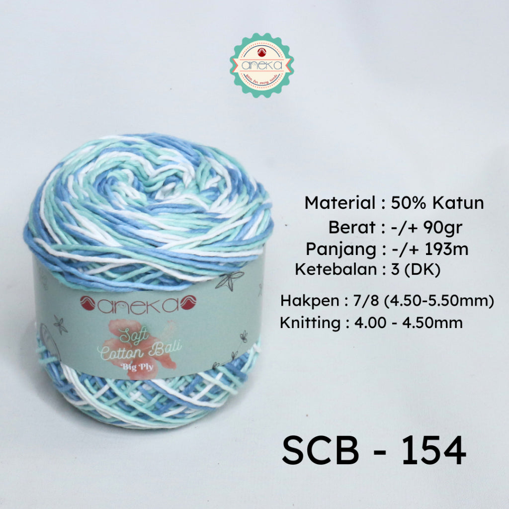 KATALOG - Benang Rajut Katun Bali Sembur Mix / Soft Cotton Big Ply Mambo