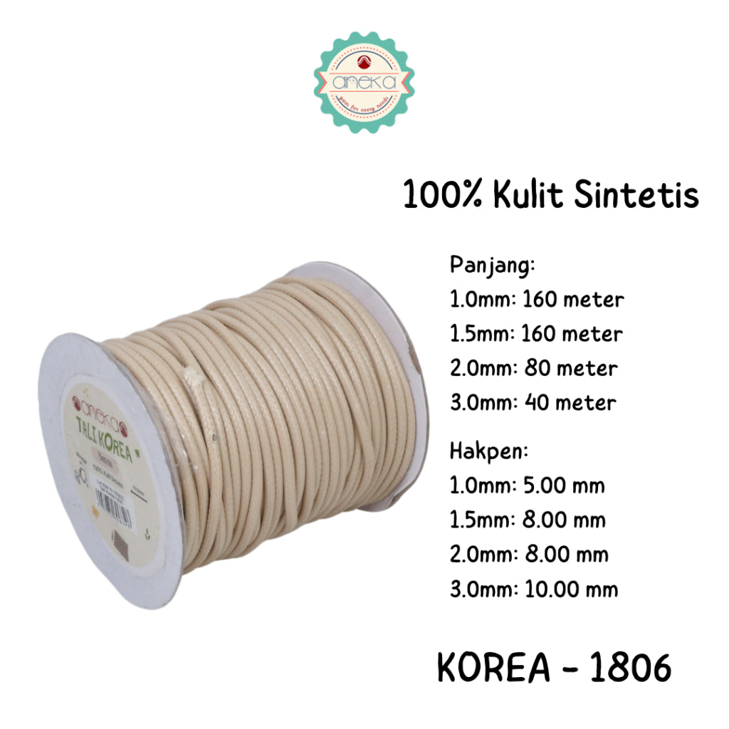 KATALOG - Tali Kulit Gelang Korea Warna / Wax Cord Part 2