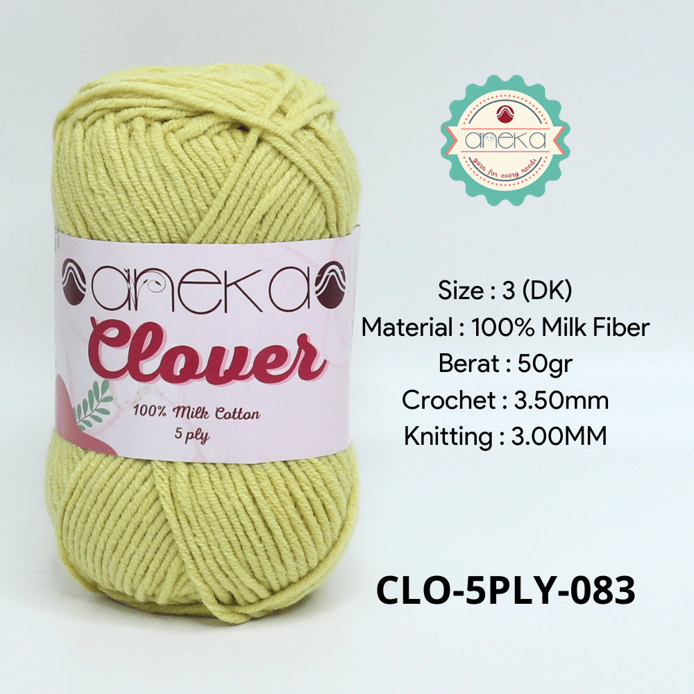 KATALOG - Benang Rajut Clover Katun Susu 5 PLY / 100% Milk Fiber Crochet Knitting Yarn Part 2