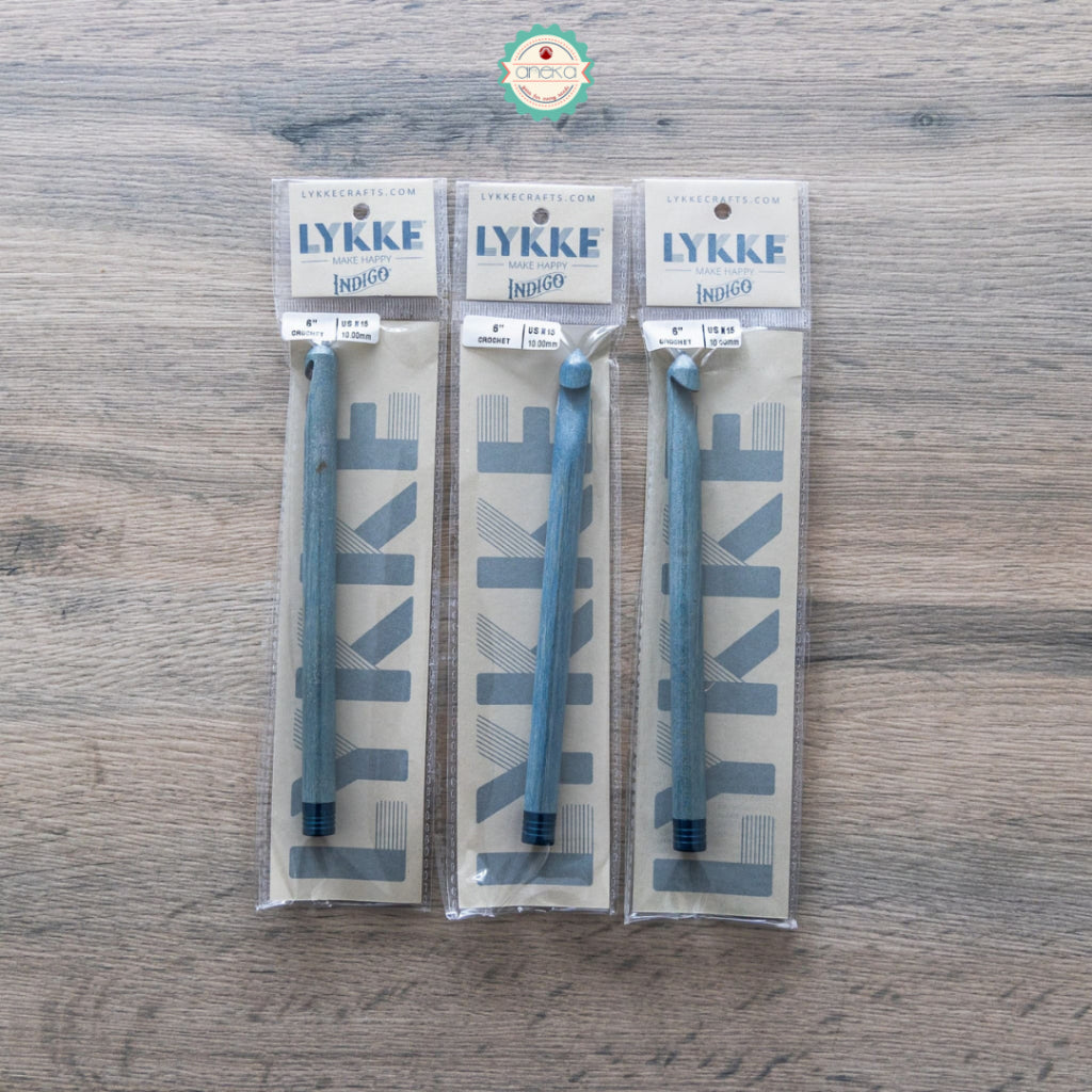 LYKKE - Indigo Straight Needle Crochet Hook / Alat Rajut Jarum Hakpen Knitting