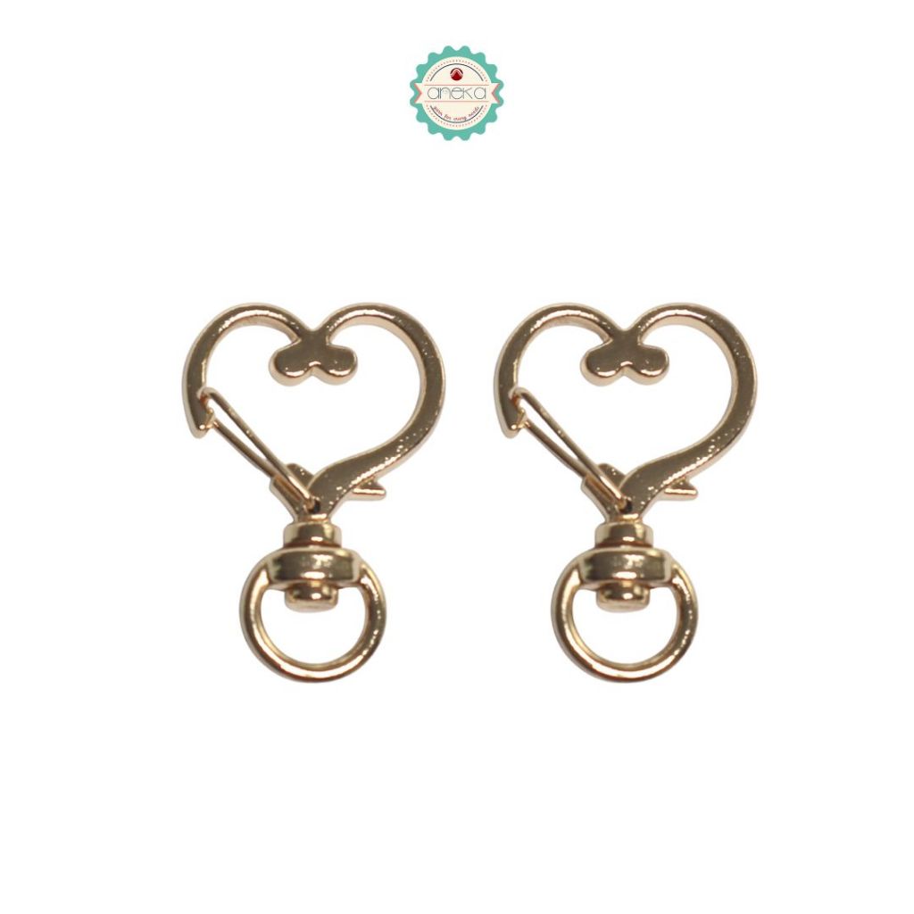 ANEKA - Kait Tas Bentuk Hati / Bintang / Hook Keychain Love Star Premium / Gantungan Kunci