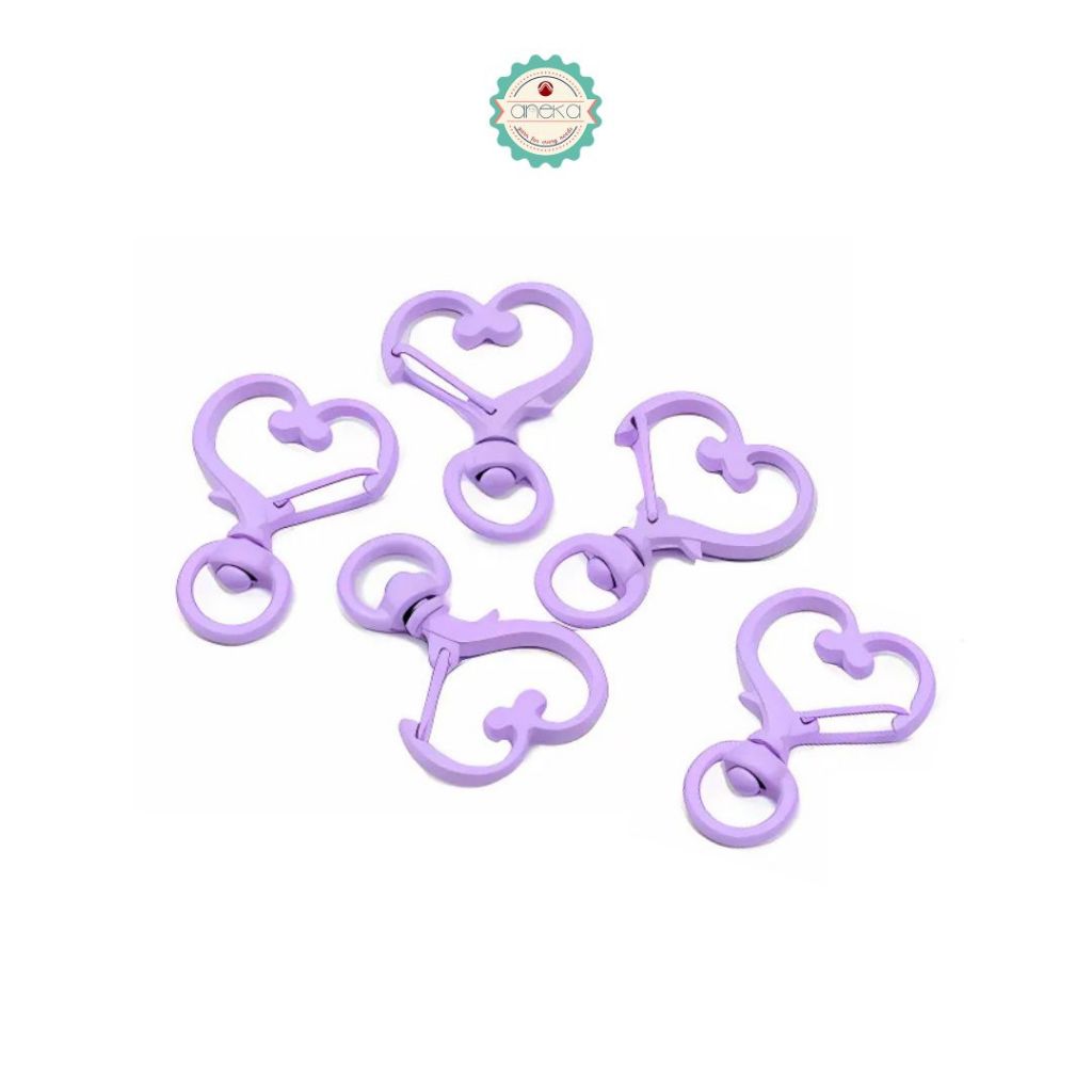 ANEKA - Kait Tas Bentuk Hati / Bintang / Hook Keychain Love Star Premium / Gantungan Kunci