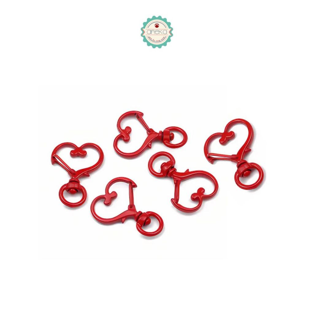 ANEKA - Kait Tas Bentuk Hati / Bintang / Hook Keychain Love Star Premium / Gantungan Kunci