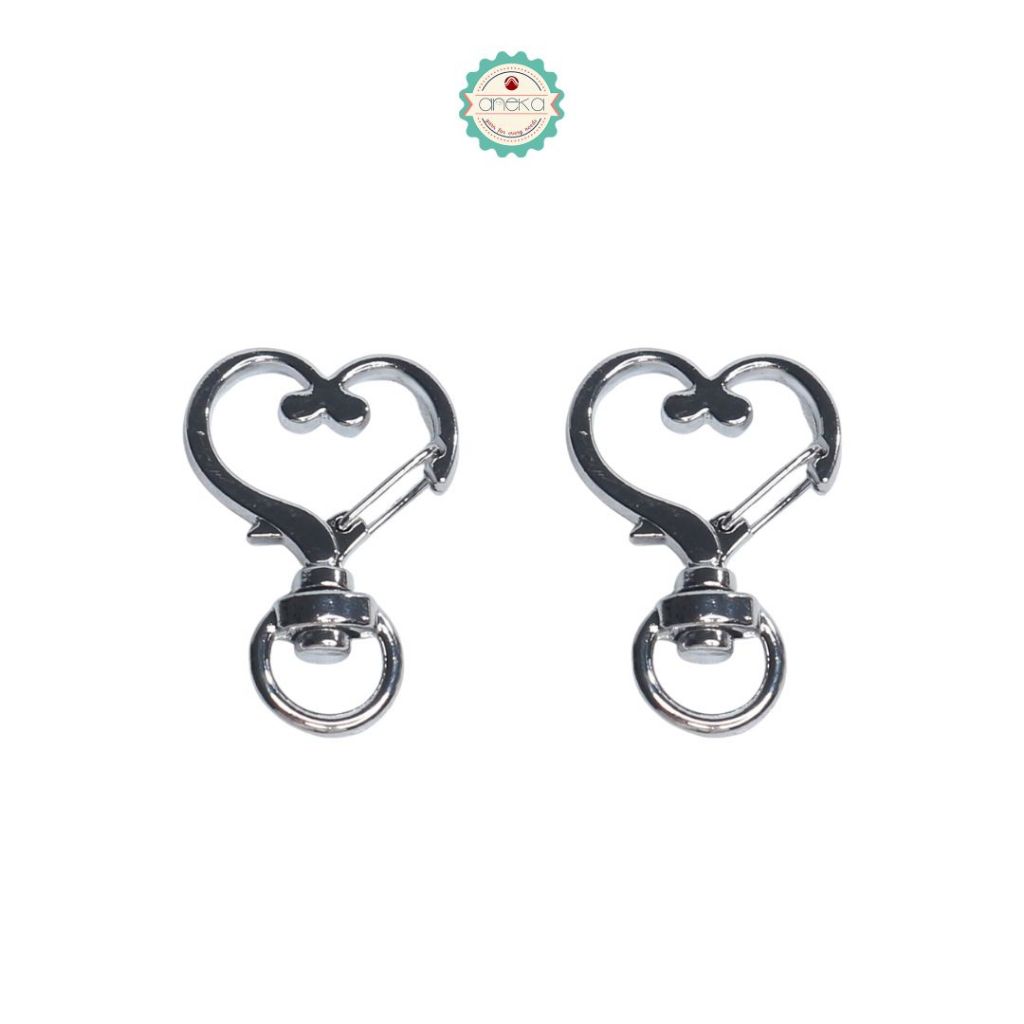 ANEKA - Kait Tas Bentuk Hati / Bintang / Hook Keychain Love Star Premium / Gantungan Kunci
