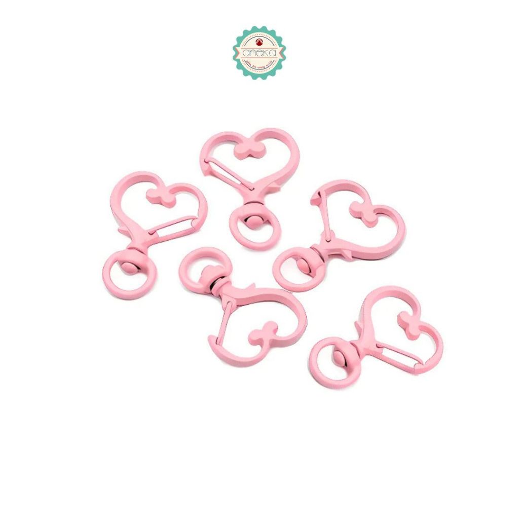 ANEKA - Kait Tas Bentuk Hati / Bintang / Hook Keychain Love Star Premium / Gantungan Kunci