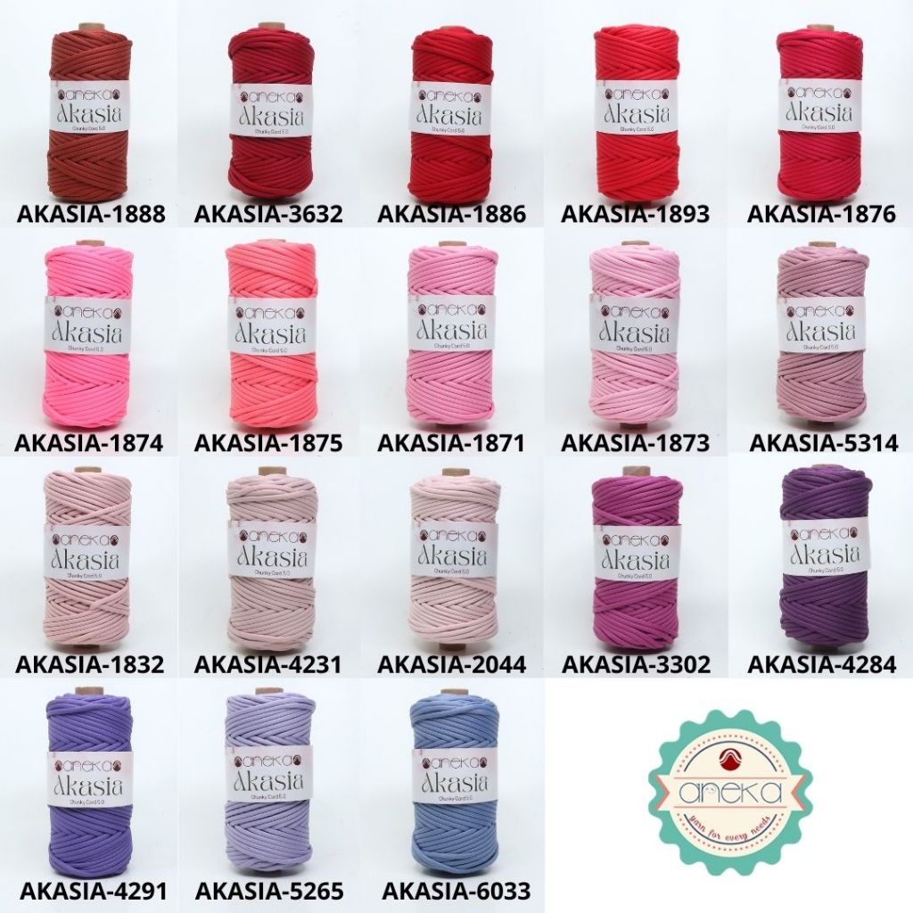 KATALOG - Benang Rajut Akasia / Chunky Cord Crochet Knitting Yarn