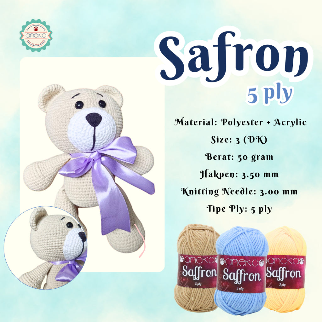KATALOG - Benang Rajut Saffron 5 Ply / Crochet Knitting Yarn - Part 1