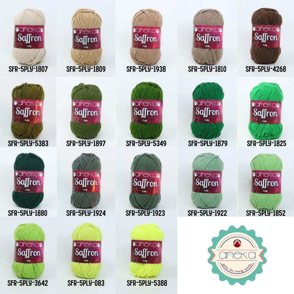 KATALOG - Benang Rajut Saffron 5 Ply / Crochet Knitting Yarn - Part 1