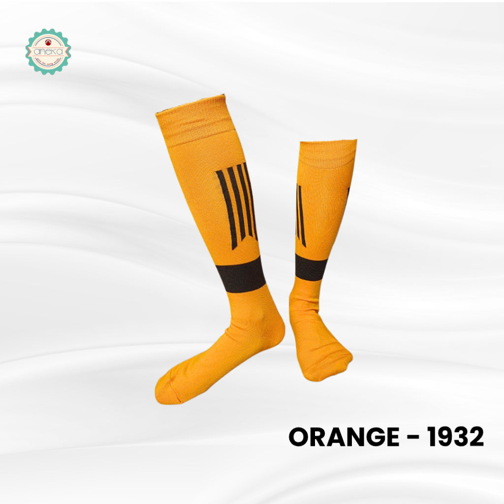KATALOG – Kaos Kaki Bola Stripe Panjang Selutut / Tebal & Nyaman / Kaos Kaki Futsal Sport Premium Anti-Slip / Pria & Wanita Dewasa