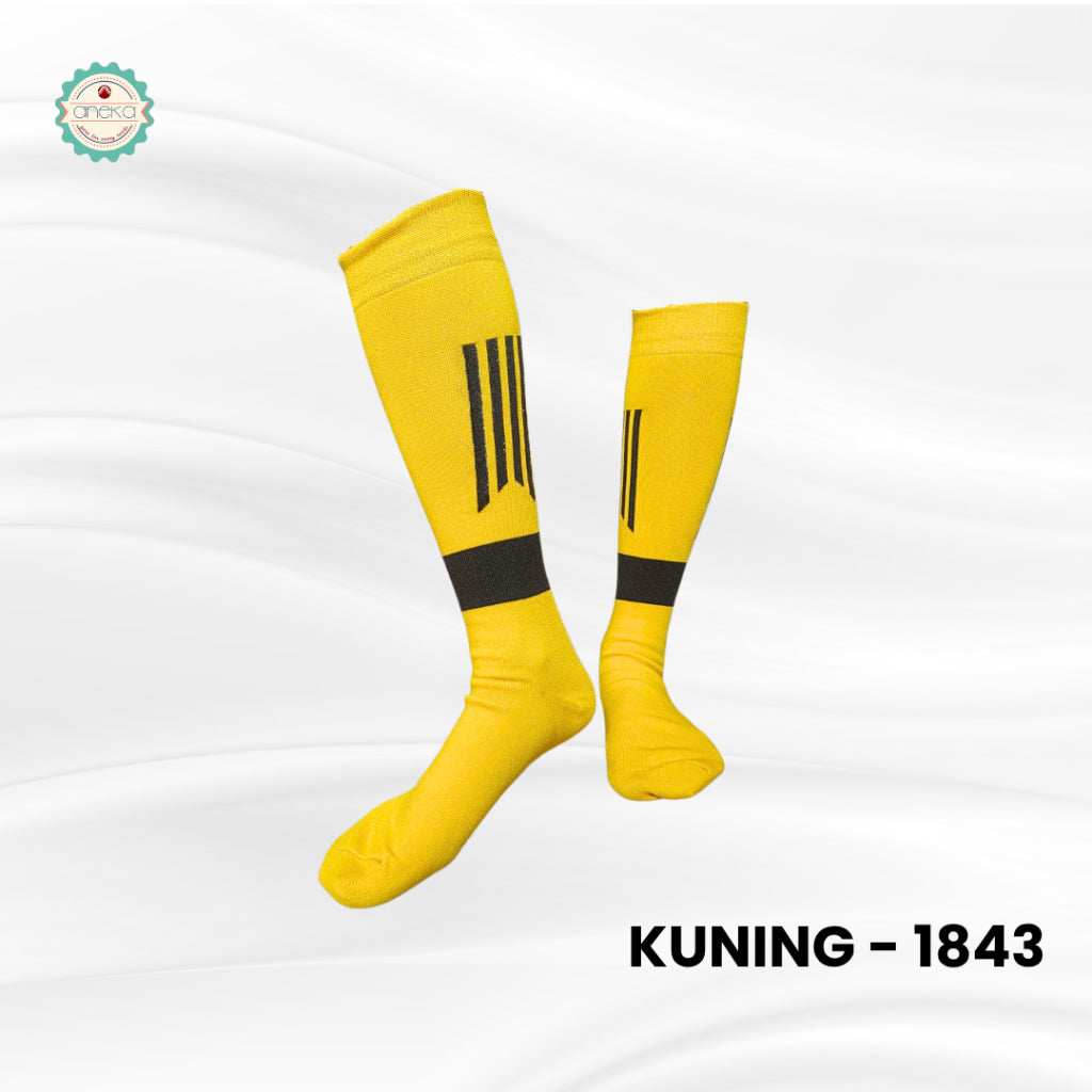 KATALOG – Kaos Kaki Bola Stripe Panjang Selutut / Tebal & Nyaman / Kaos Kaki Futsal Sport Premium Anti-Slip / Pria & Wanita Dewasa