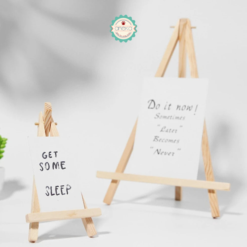 ANEKA - Dudukan Kayu Lukisan Mini / Natural Wood Mini Easel Frame Tripod Display