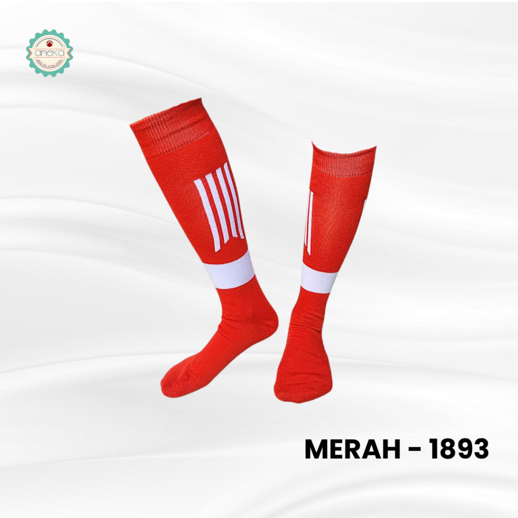 KATALOG – Kaos Kaki Bola Stripe Panjang Selutut / Tebal & Nyaman / Kaos Kaki Futsal Sport Premium Anti-Slip / Pria & Wanita Dewasa