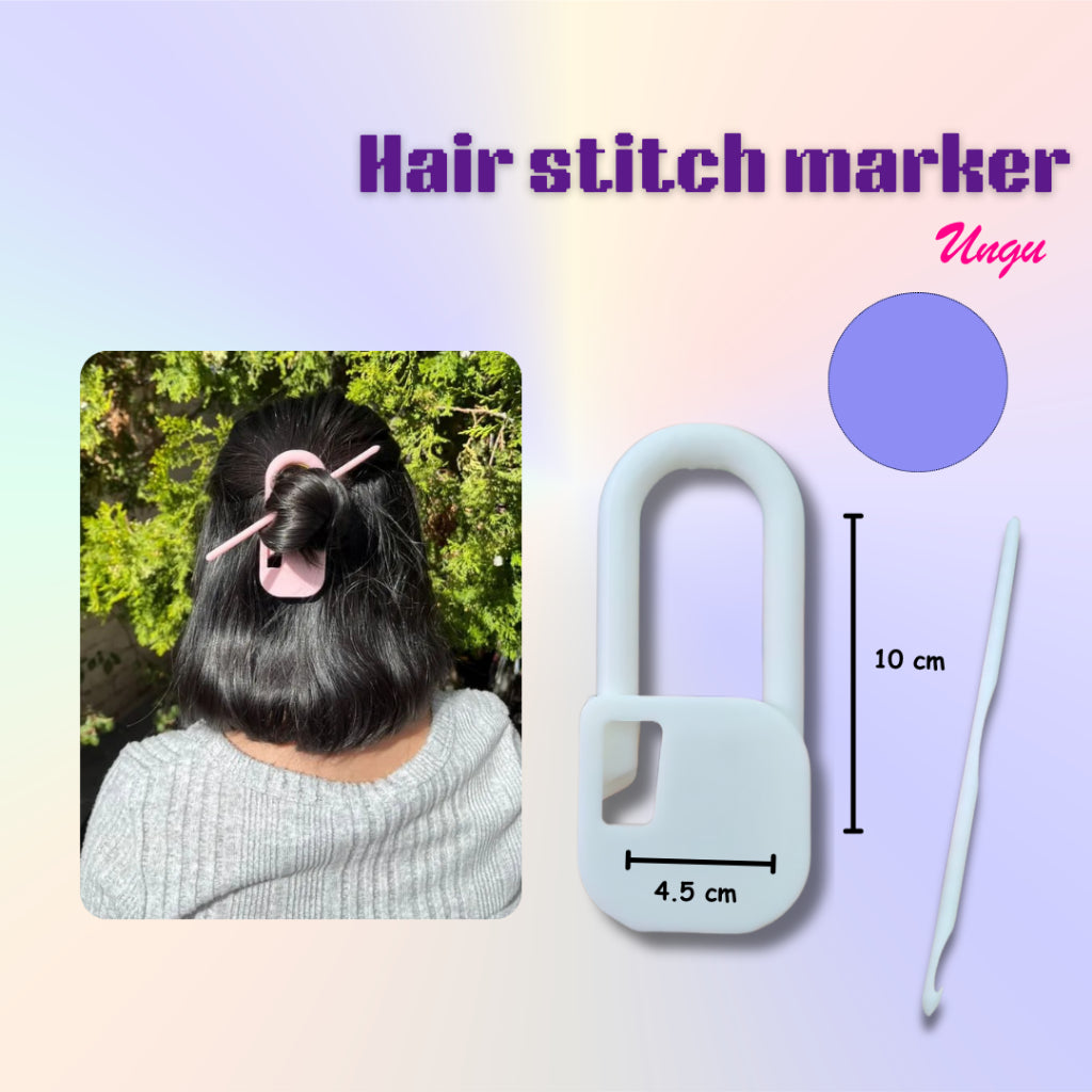 ANEKA - 3D Print Hair Pink Stitch Marker Accessories / Tusuk Konde Lucu / Aksesoris Rambut