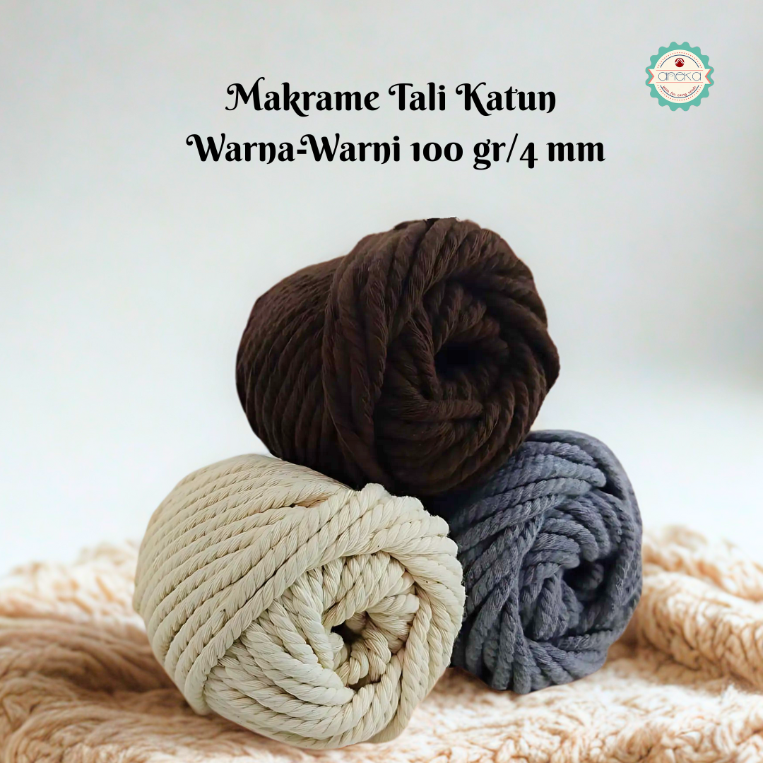 CATALOG - Colored cotton rope/macrame rope 100 gr - 4mm