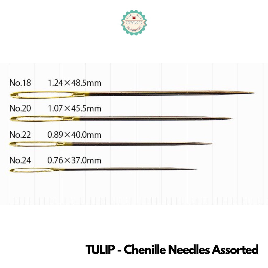 Tulip Jarum Needles for Quilting, Sashiko, Embroidery, Tapestry, Sewing, Piecing, Chenille, & Applique