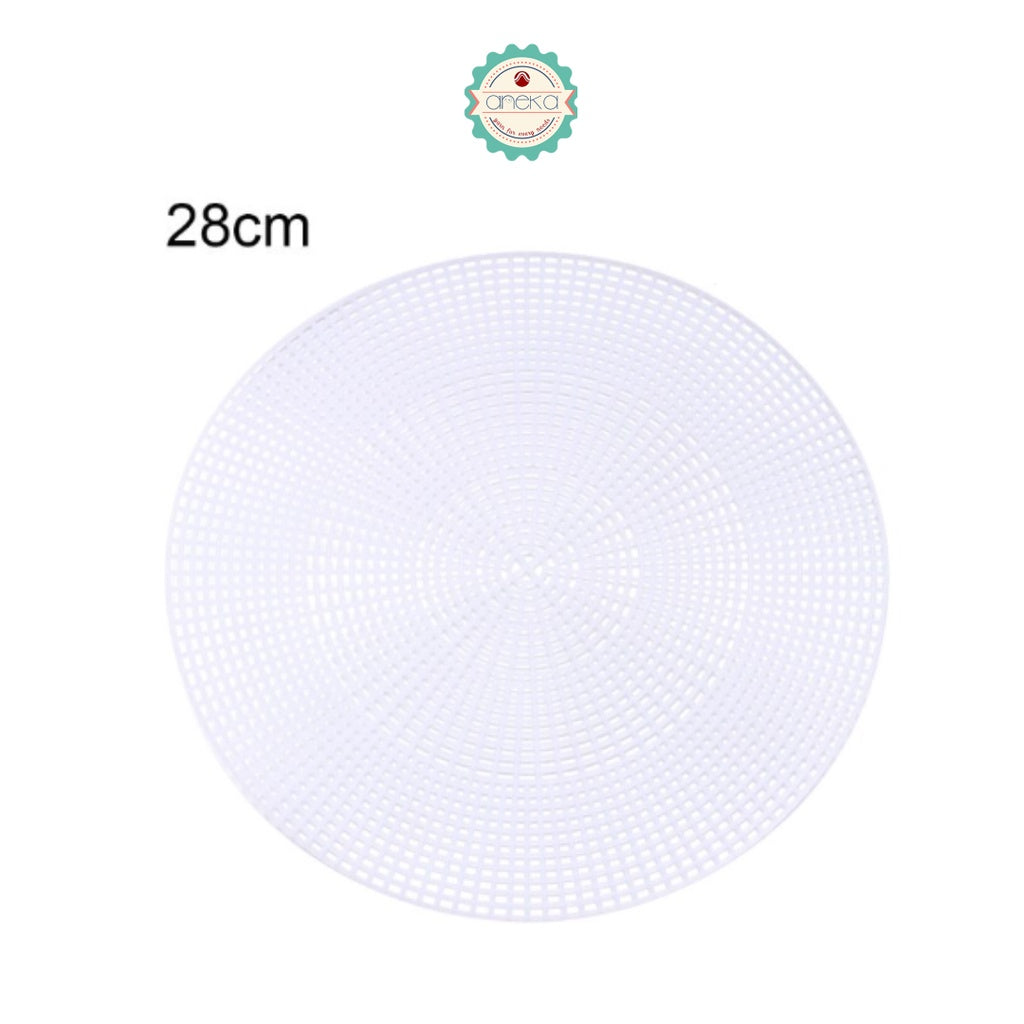 AnekaBenang - Plastic Canvas Round / Kanvas Alas Tas Bulat