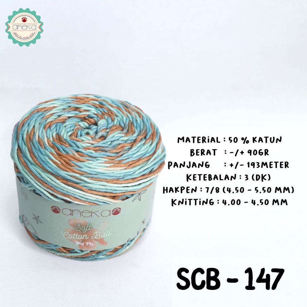 KATALOG - Benang Rajut Katun Bali Sembur Mix / Soft Cotton Big Ply Mambo