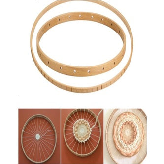 ANEKA - Alat Tenun Rajut Handmade Bahan Kayu Bentuk Bulat Untuk Hiasan Dinding