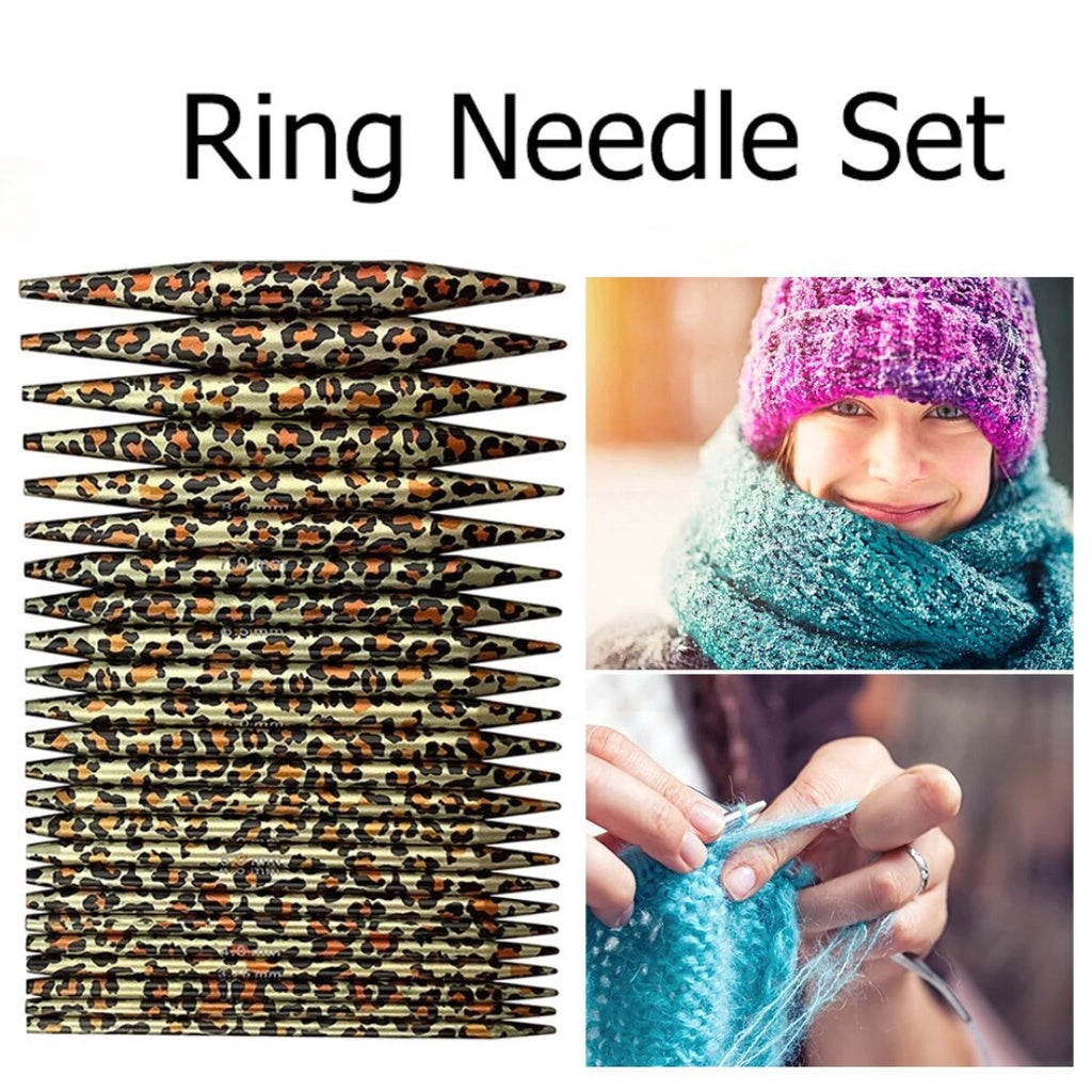 ANEKA - Circular Knitting Interchangeable Set Leopard Case Pink