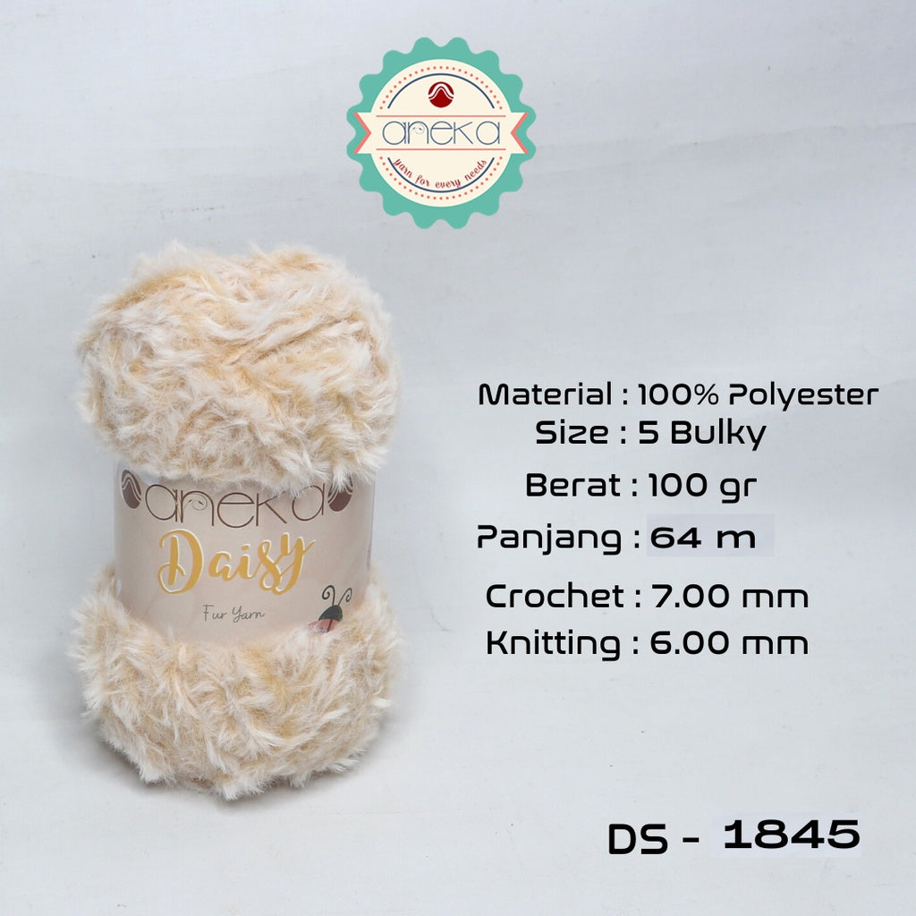 KATALOG - Benang Rajut Daisy / Bulu / Soft Fluffy Faux Fur Yarn - 32 dan 64 m
