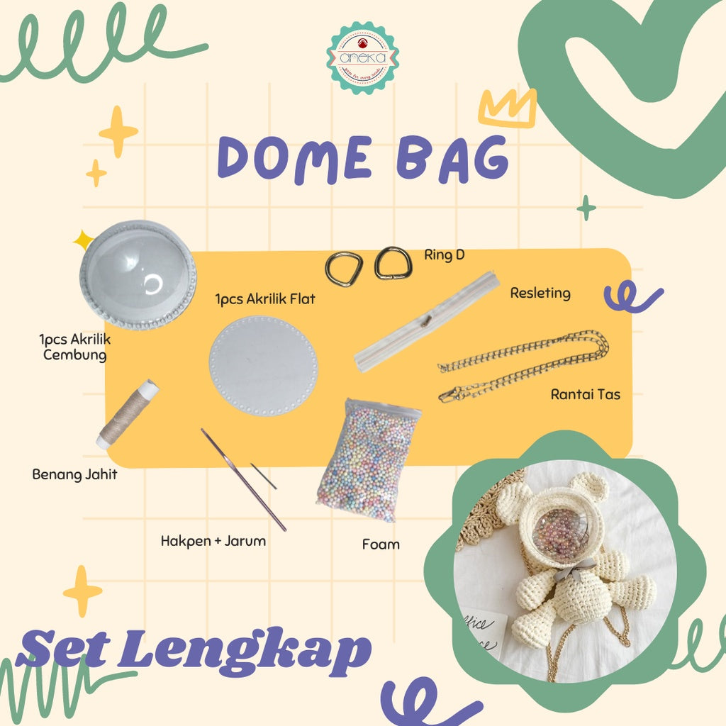 ANEKA - Knitting Bag Dome Style / Tas Boneka Bulat DIY (ALAT SAJA)