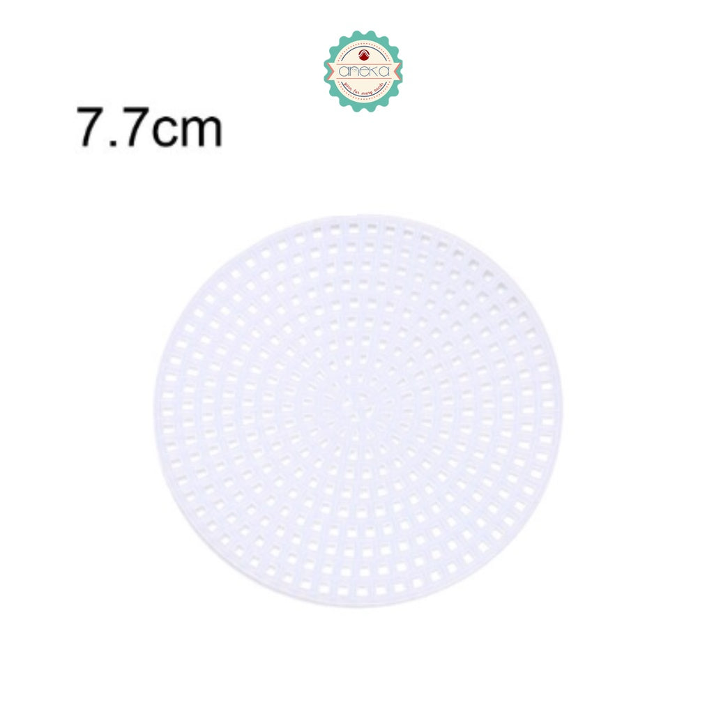 AnekaBenang - Plastic Canvas Round / Kanvas Alas Tas Bulat