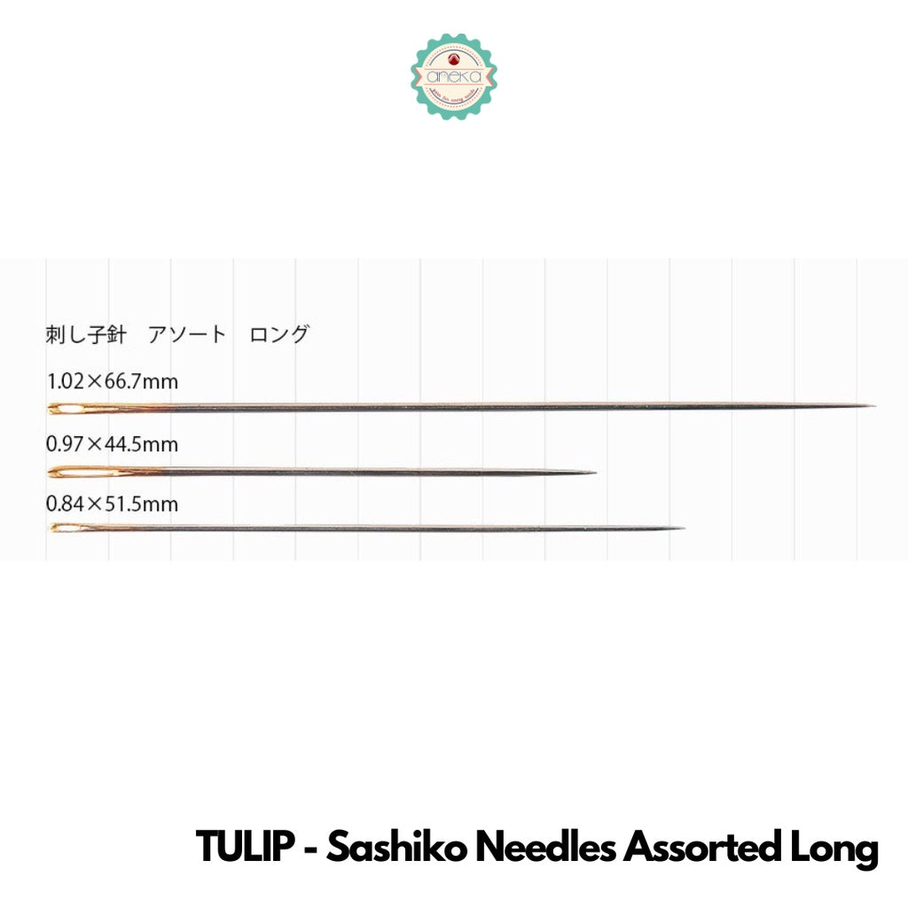 Tulip Jarum Needles for Quilting, Sashiko, Embroidery, Tapestry, Sewing, Piecing, Chenille, & Applique