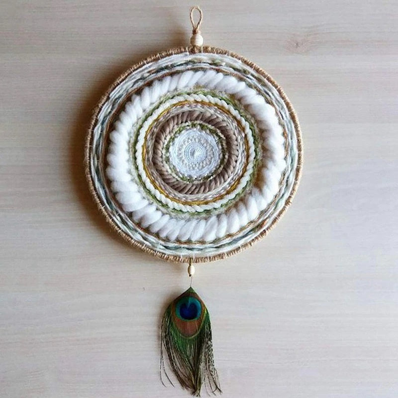 ANEKA - Alat Tenun Rajut Handmade Bahan Kayu Bentuk Bulat Untuk Hiasan Dinding