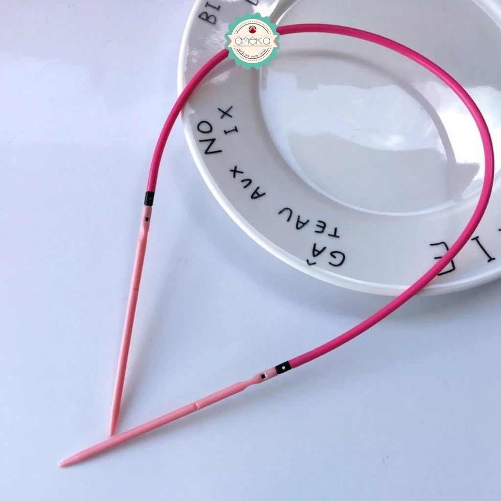 Circular Knitting Interchangeable Plastic Needles With Case