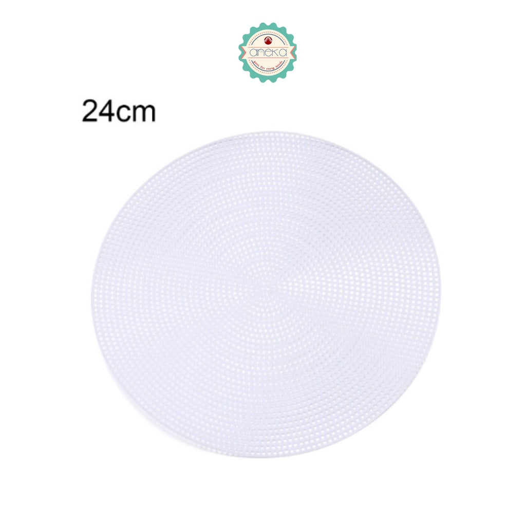 AnekaBenang - Plastic Canvas Round / Kanvas Alas Tas Bulat