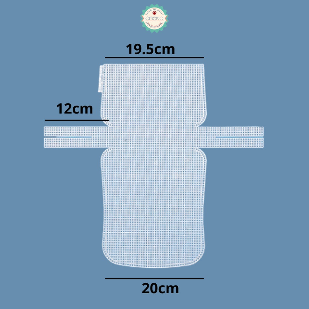 AnekaBenang - Plastic Canvas / DIY Plastic Bag Shaped Canvas - 3mm Grid