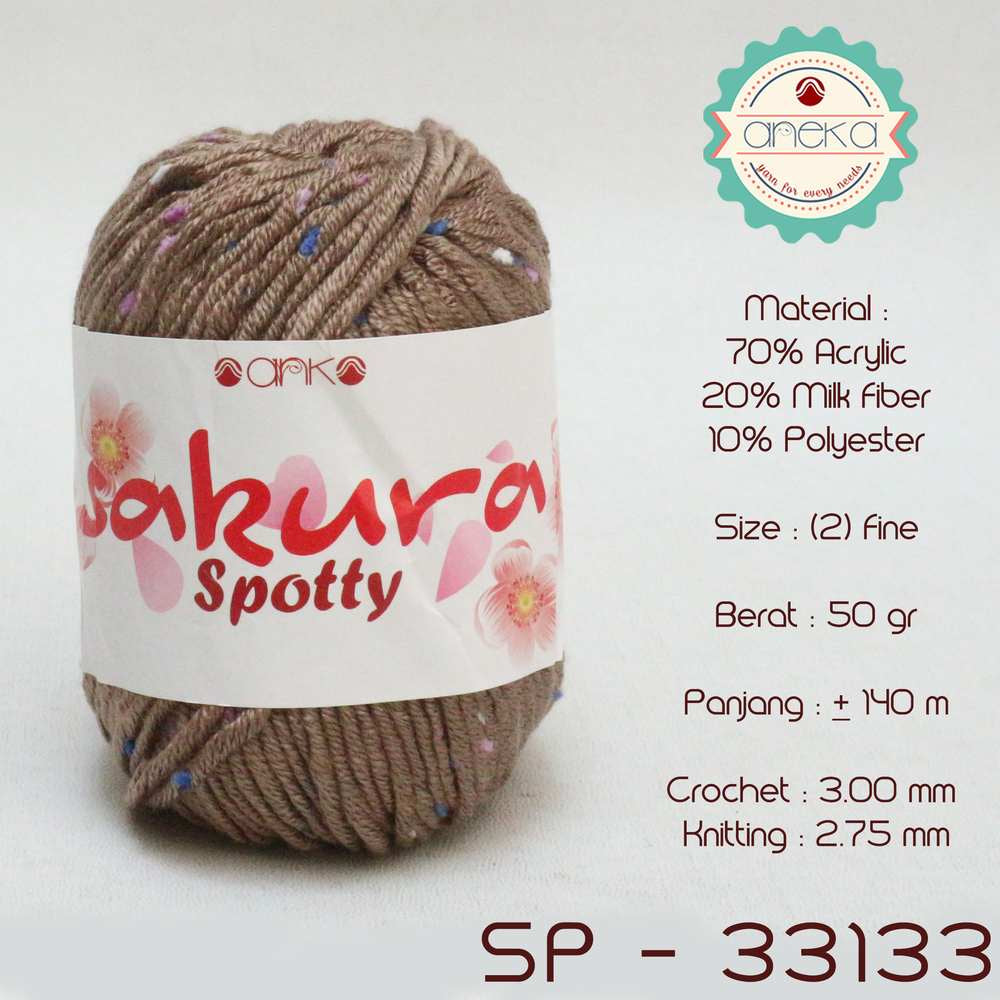 CATALOG - Purple Spotted Sakura Spotty Knitting Yarn