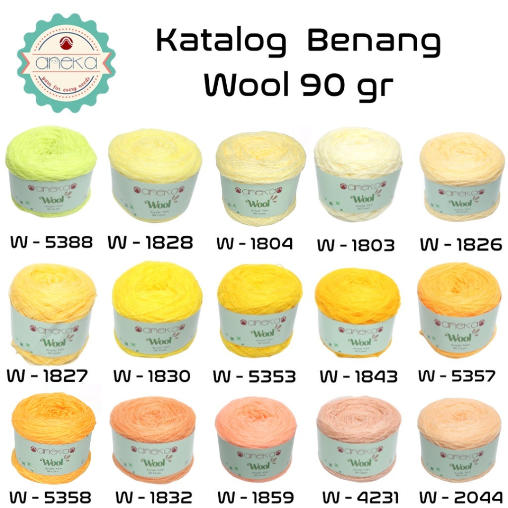 KATALOG - Benang Rajut Wool / Wol / Siet Yarn 90 gram - PART 1