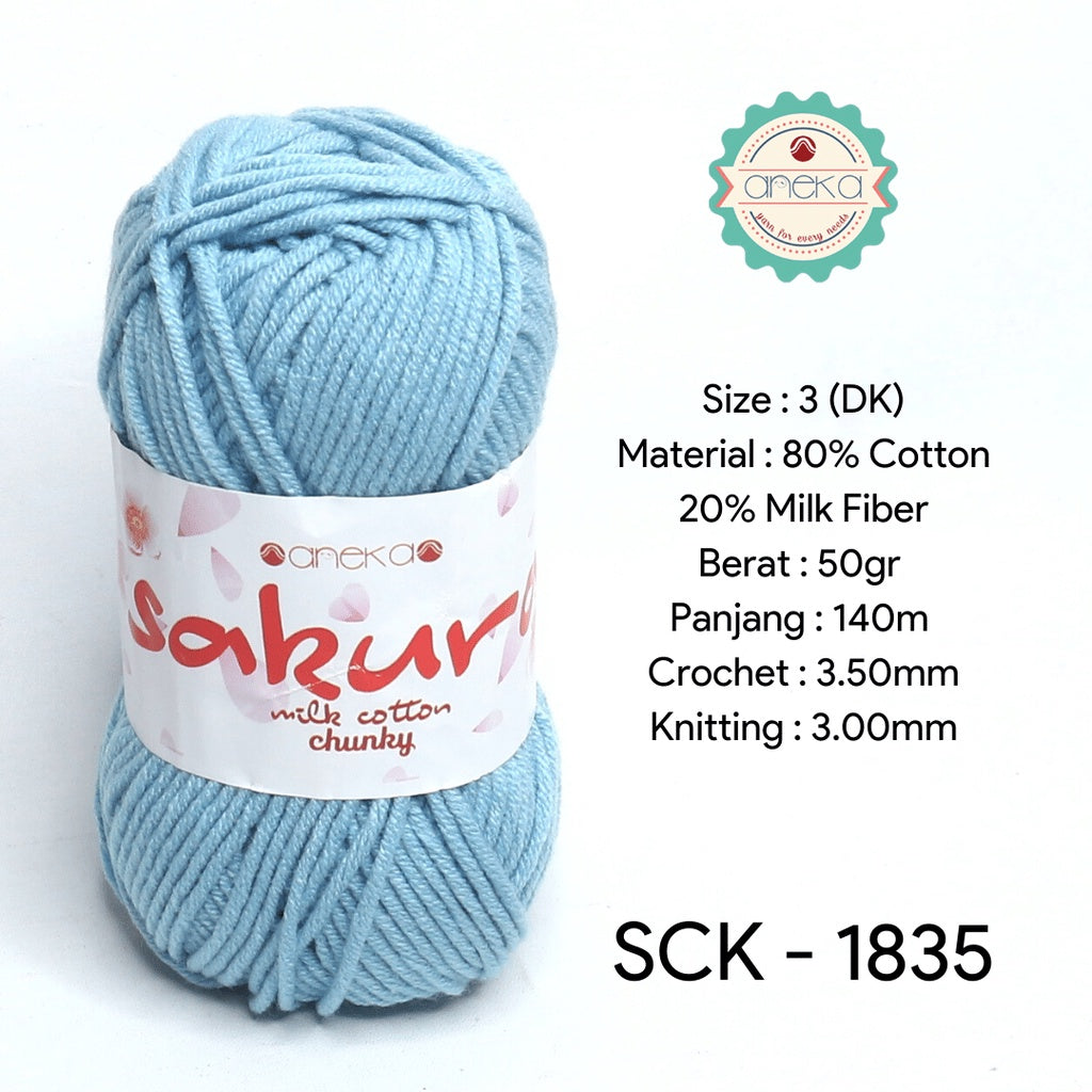 KATALOG - Benang Rajut Katun Susu Sakura Milk Cotton Chunky PART 1