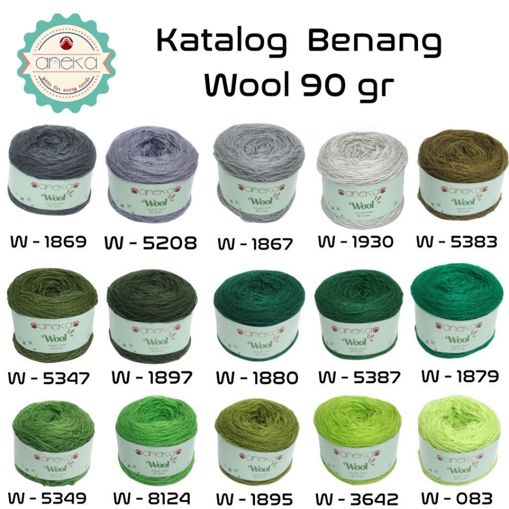 KATALOG - Benang Rajut Wool / Wol / Siet Yarn 90 gram - PART 2